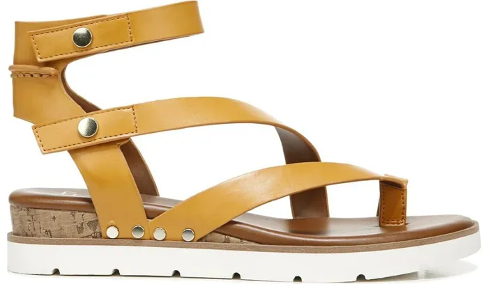Sport Sandals Women Franco Sarto Franco Daven Gladiator Sandal Goldenrod Faux Leather