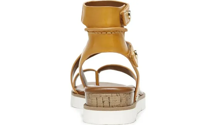 Sport Sandals Women Franco Sarto Franco Daven Gladiator Sandal Goldenrod Faux Leather