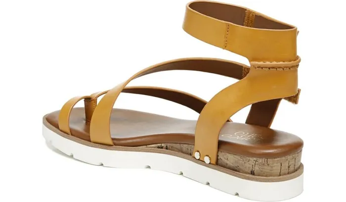 Sport Sandals Women Franco Sarto Franco Daven Gladiator Sandal Goldenrod Faux Leather