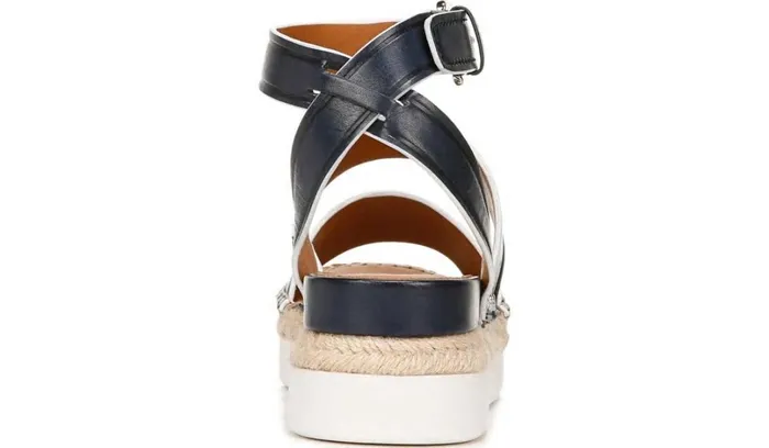 Sport Sandals Women Franco Sarto Sarto Calvin Wedge Sandal Navy Leather