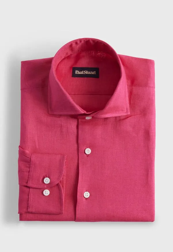 Sport Shirts Mens Paulstuart Linen Sport Shirt Fuchsia