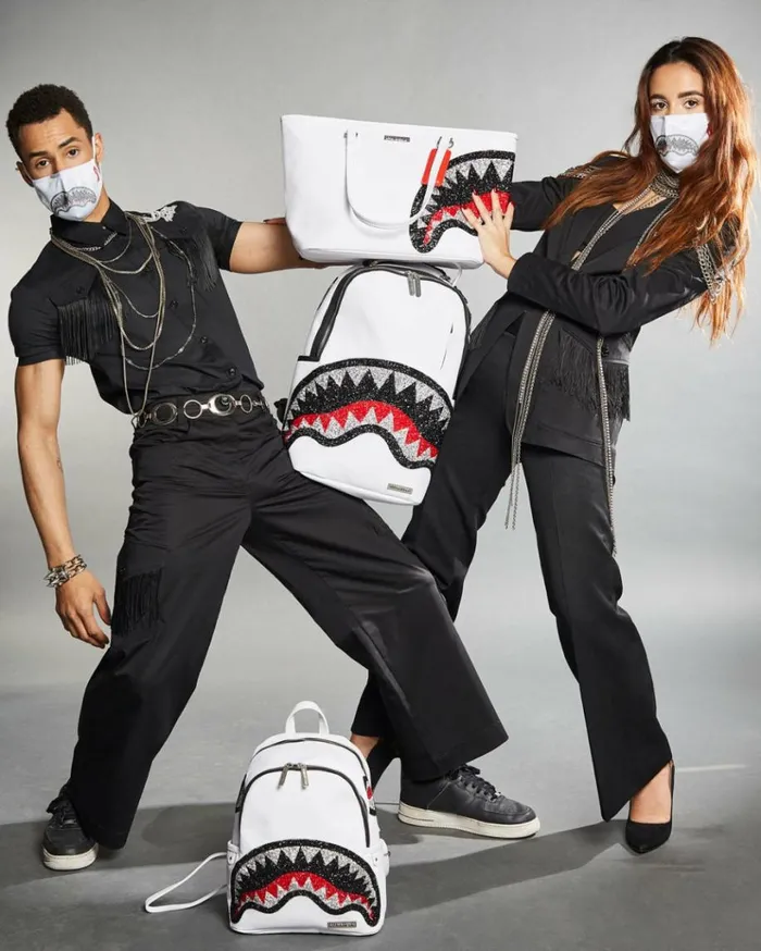 SPRAYGROUND CLEARCUT SAVAGE BACKPACK WHITE Bags