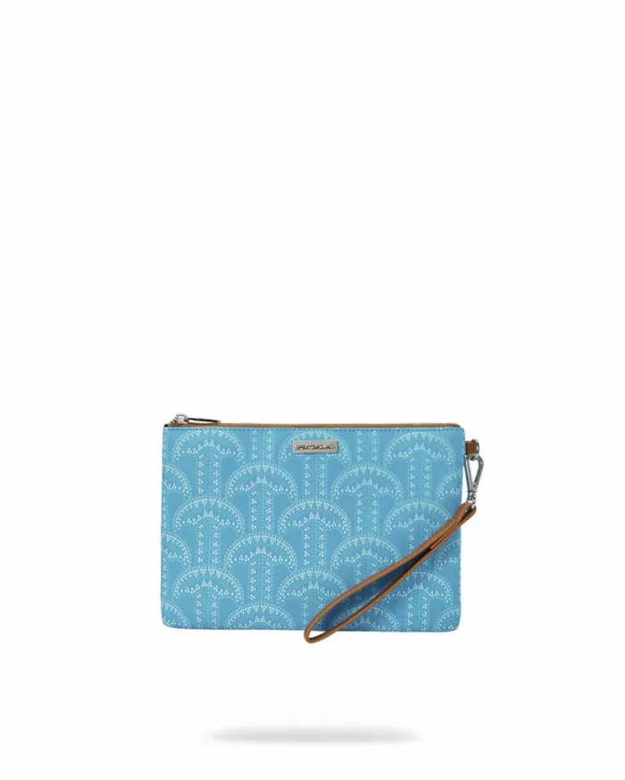 SPRAYGROUND ILLUCHAINS TURQ CROSSOVER CLUTCH Bags