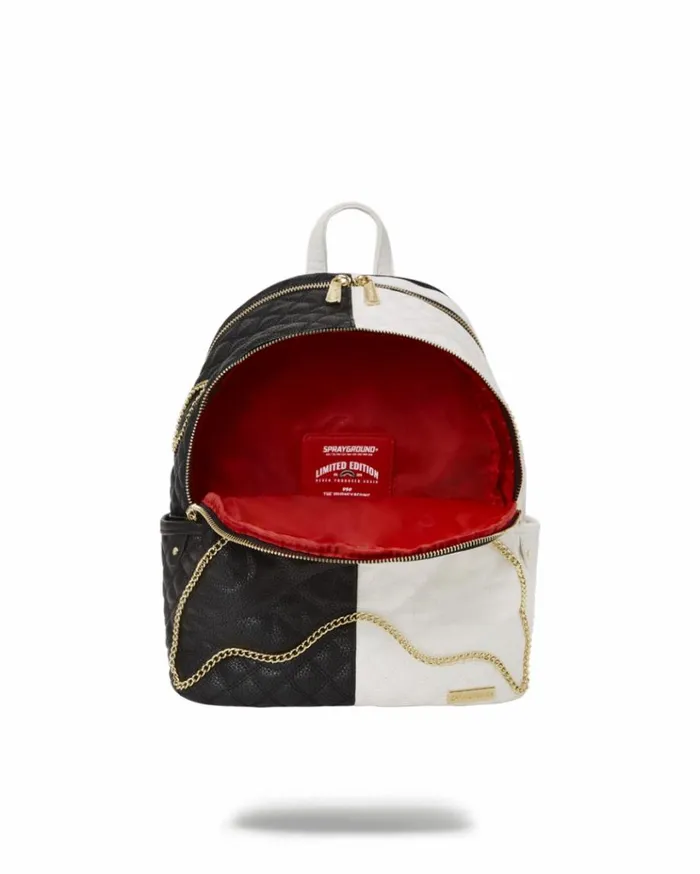 SPRAYGROUND LEVELED UP SPLIT QUILT SHARK SAVAGE BACKPACK Bags