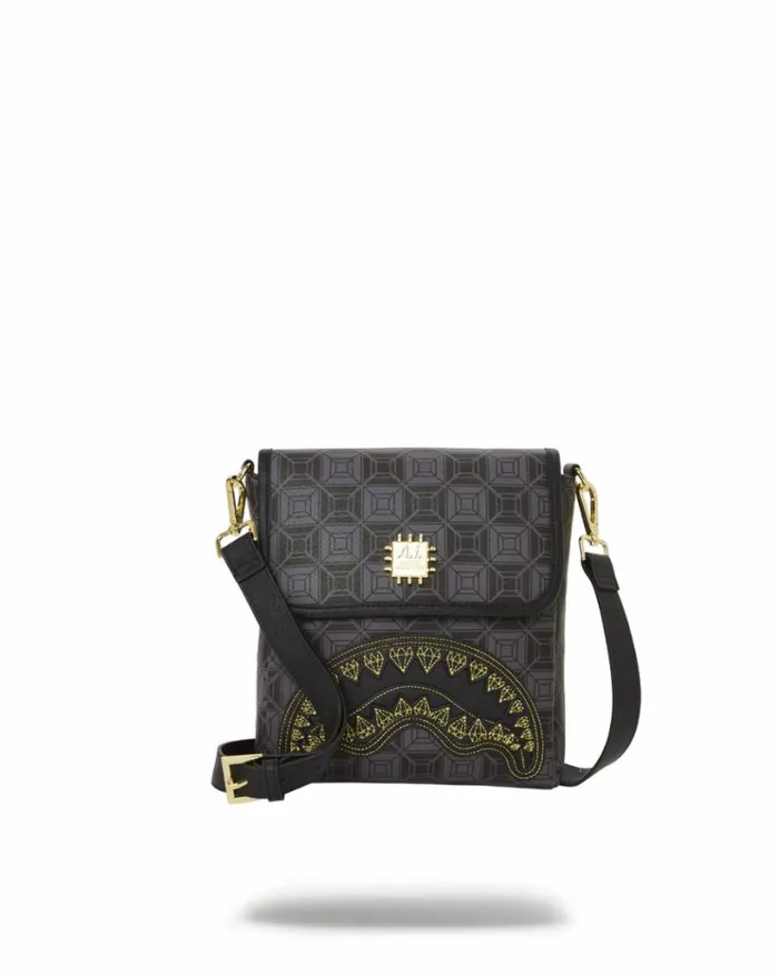 SPRAYGROUND OBSIDIAN STUNNER Ai6 SANDFLOWER COLLAB LARGE SLING Bags