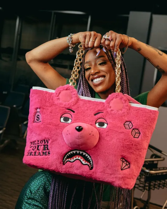 SPRAYGROUND PLUSH MONEYBEAR TOTE PINK Bags