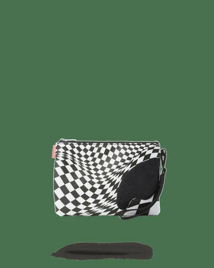 SPRAYGROUND TRIPPY CHECK CROSSOVER CLUTCH Bags