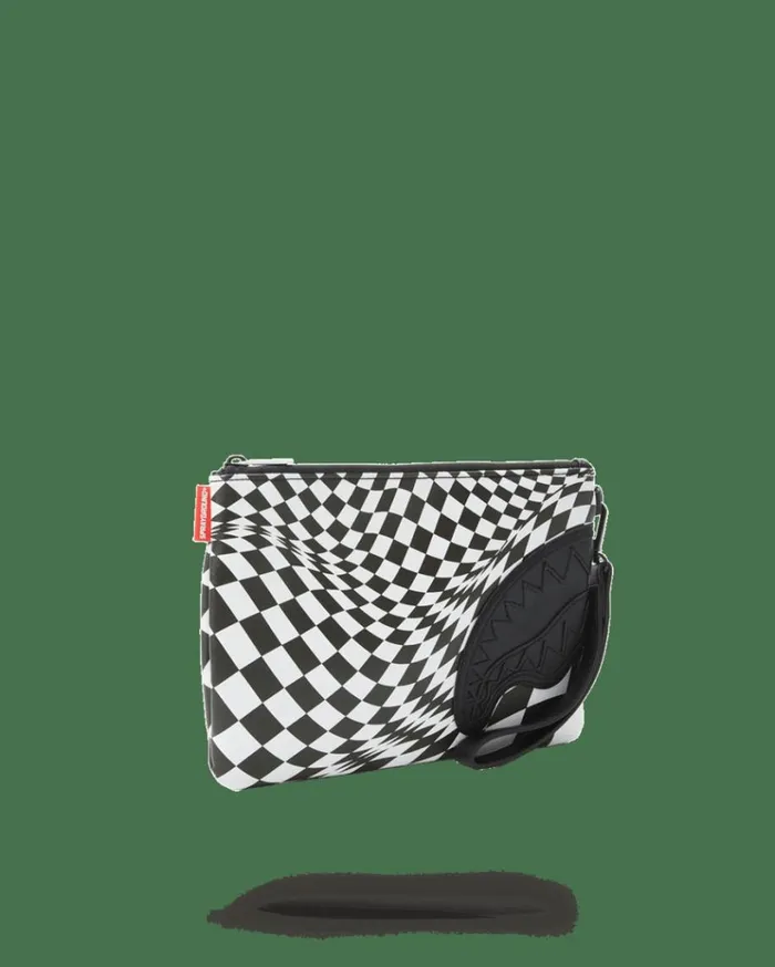 SPRAYGROUND TRIPPY CHECK CROSSOVER CLUTCH Bags