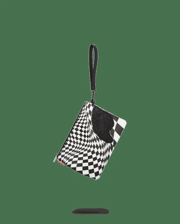 SPRAYGROUND TRIPPY CHECK CROSSOVER CLUTCH Bags