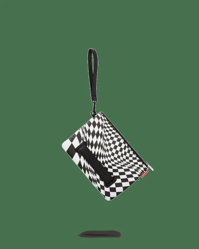 SPRAYGROUND TRIPPY CHECK CROSSOVER CLUTCH Bags