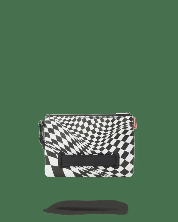 SPRAYGROUND TRIPPY CHECK CROSSOVER CLUTCH Bags