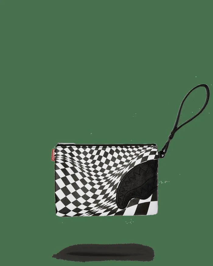 SPRAYGROUND TRIPPY CHECK CROSSOVER CLUTCH Bags