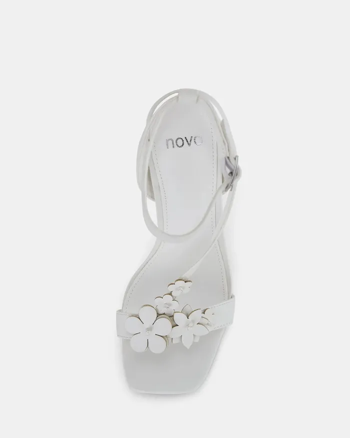 Stilettos Women ZATHENA WHITE Open Toe Heels NOVO Shoes