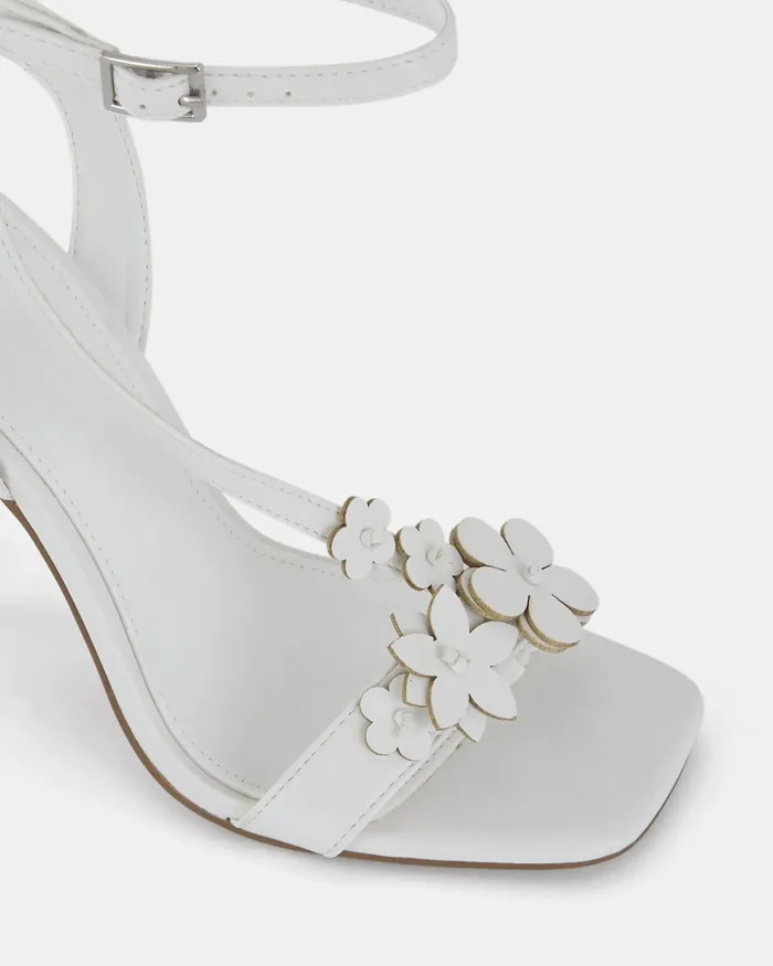 Stilettos Women ZATHENA WHITE Open Toe Heels NOVO Shoes