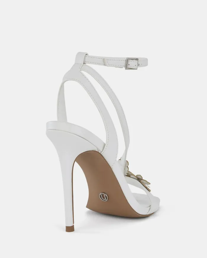 Stilettos Women ZATHENA WHITE Open Toe Heels NOVO Shoes