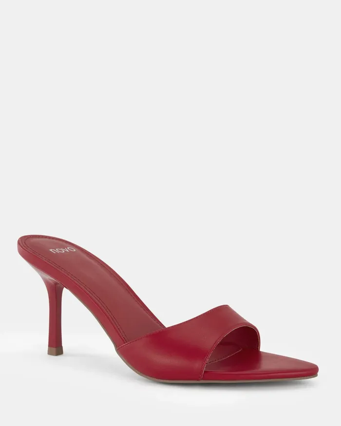 Stilettos YOLO RED Open Toe Heels 8211 NOVO Shoes Women
