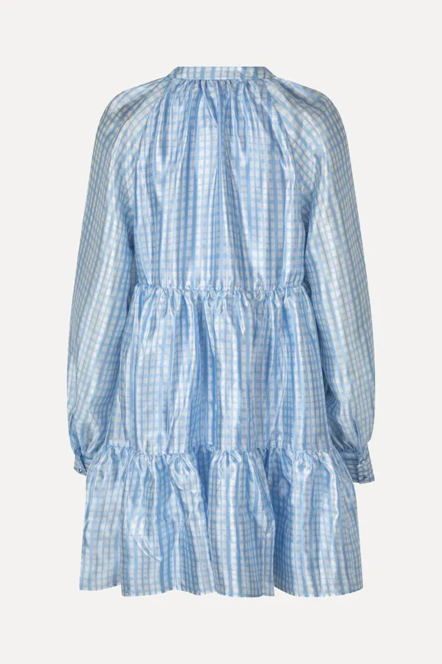 Stine Goya Dresses SGJasmine Dress 8211 Blue Check 8211 Women