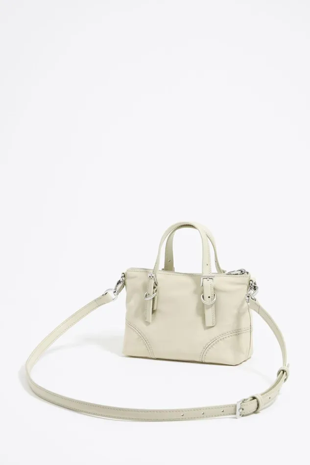 Stone White Nylon Mini Shopper Bag Stonewhite Women Bimba Y Lola Crossbody Bags Stone White Nylon Mini Shopper Bag Stonewhite Women Bimba Y Lola Crossbody Bags