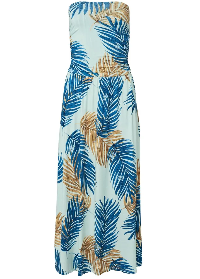STRAPLESS MAXI DRESS Blue Multi Women VENUS Sundresses