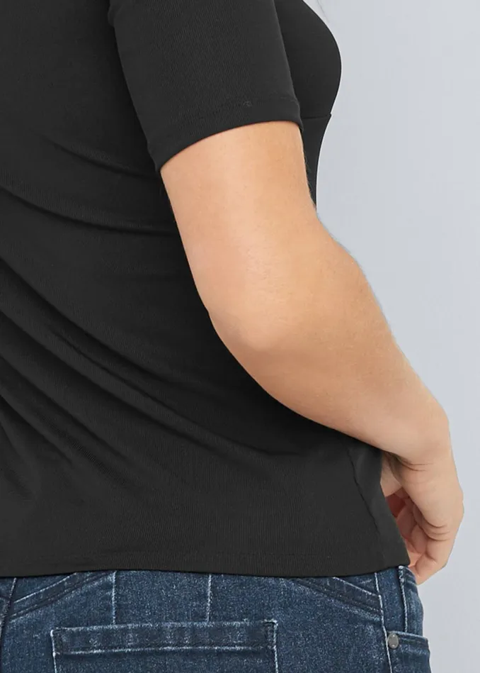 STRAPPY NECKLINE TOP Black Women VENUS Night Out Tops