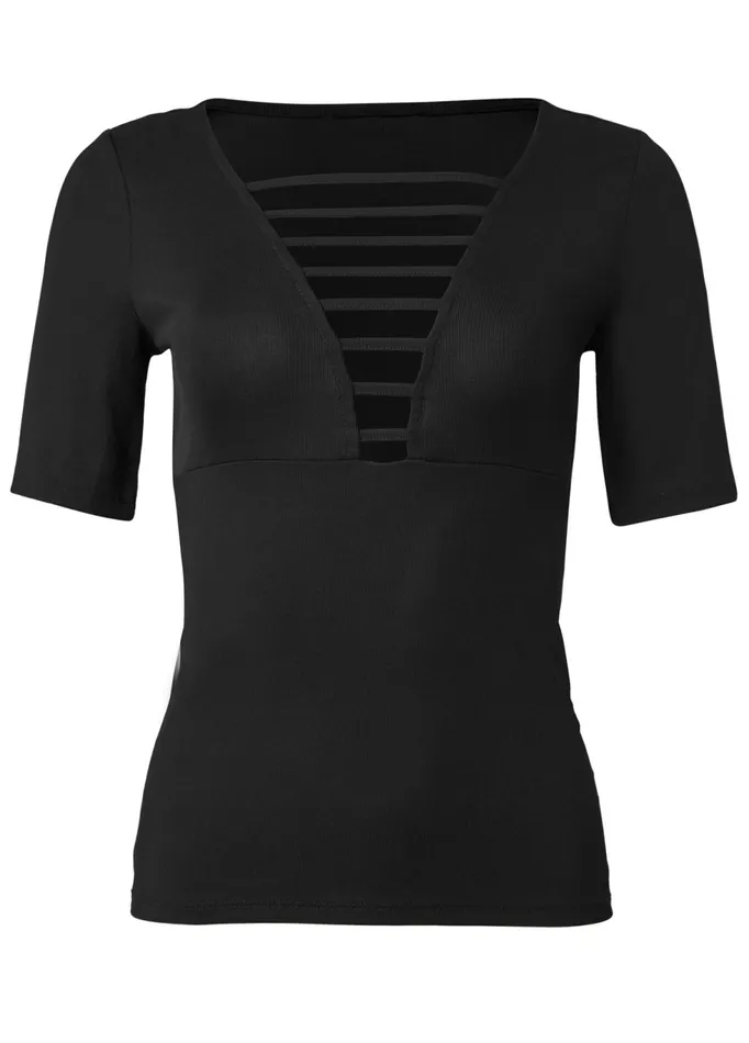 STRAPPY NECKLINE TOP Black Women VENUS Night Out Tops