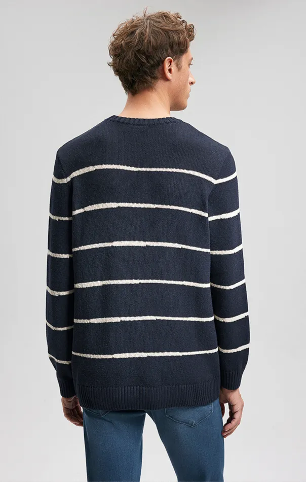 Striped Sweater In Navy Blazer Men Mavi Jeans Sweaters Striped Sweater In Navy Blazer Men Mavi Jeans Sweaters