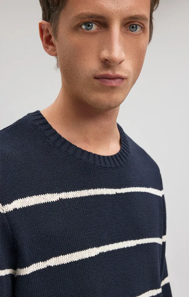 Striped Sweater In Navy Blazer Men Mavi Jeans Sweaters Striped Sweater In Navy Blazer Men Mavi Jeans Sweaters