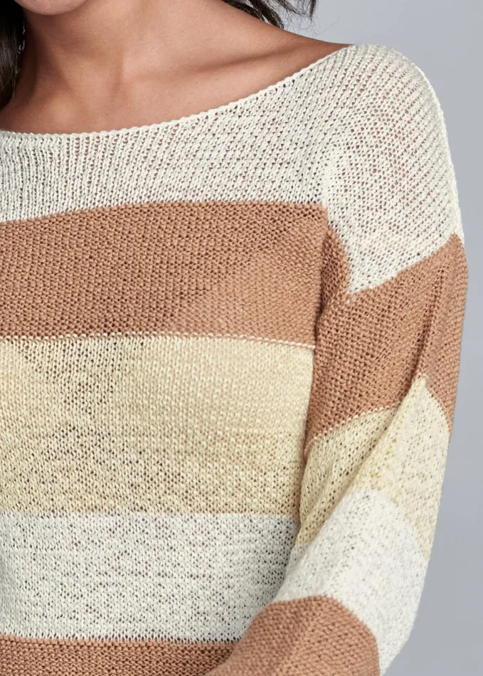 STRIPED SWEATER White Multi Women VENUS Pullover