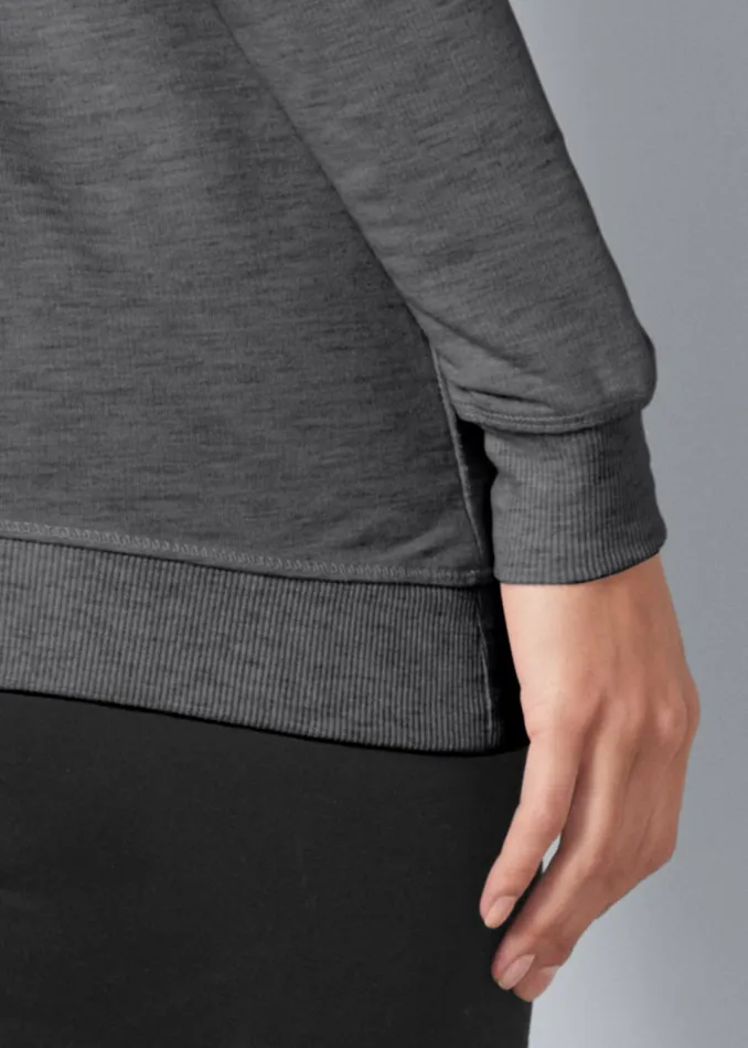 STUD EMBELLISHED SWEATSHIRT Dark Heather Grey Women VENUS Sweatshirts and Hoodies
