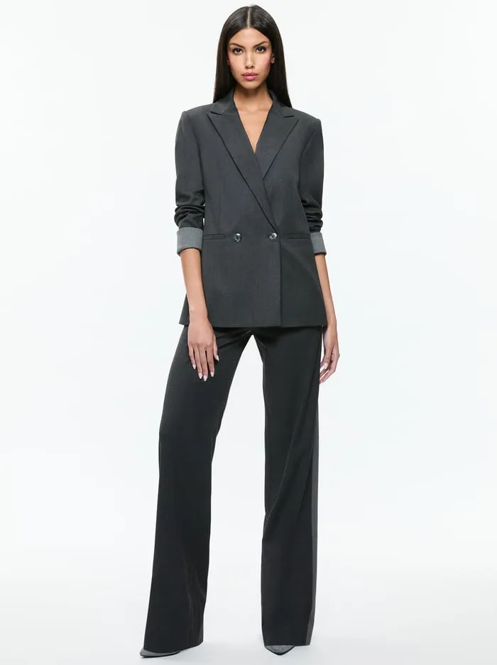 Suits Women Alice Olivia Justin Blazer Charcoal Grey Melange