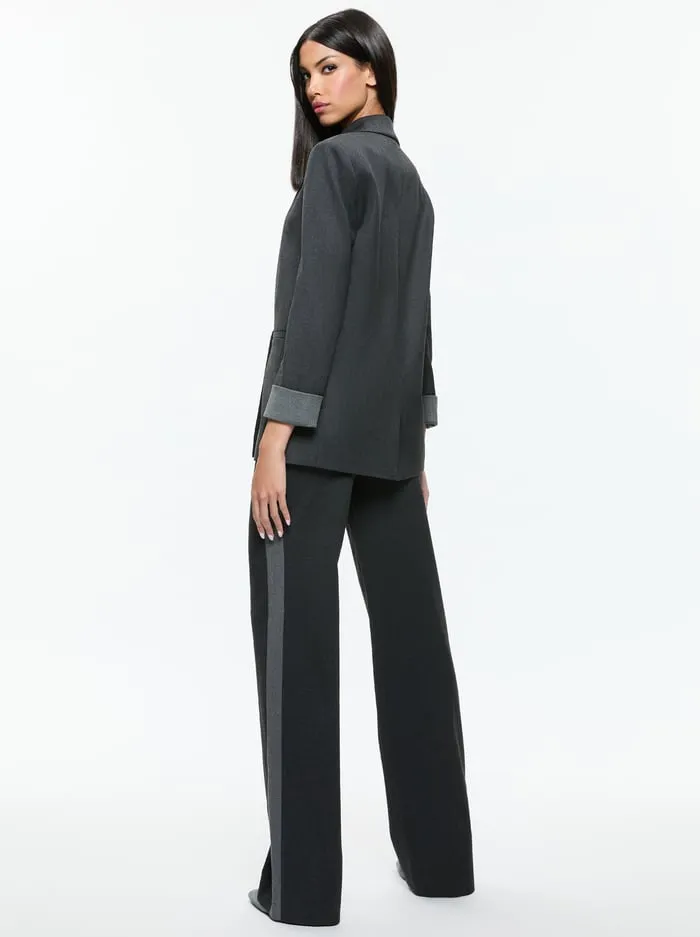 Suits Women Alice Olivia Justin Blazer Charcoal Grey Melange