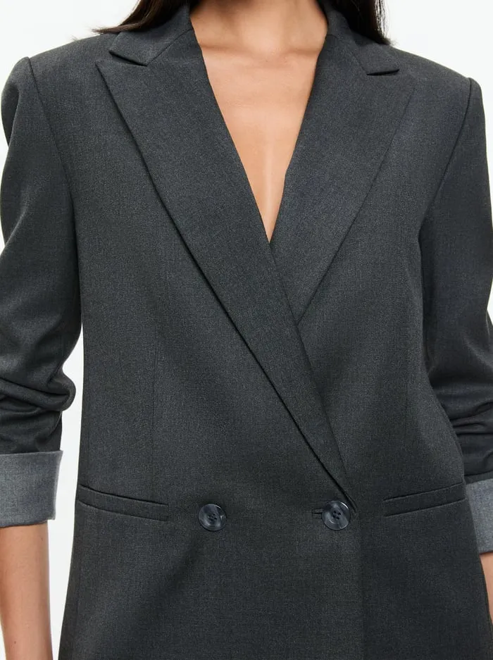 Suits Women Alice Olivia Justin Blazer Charcoal Grey Melange