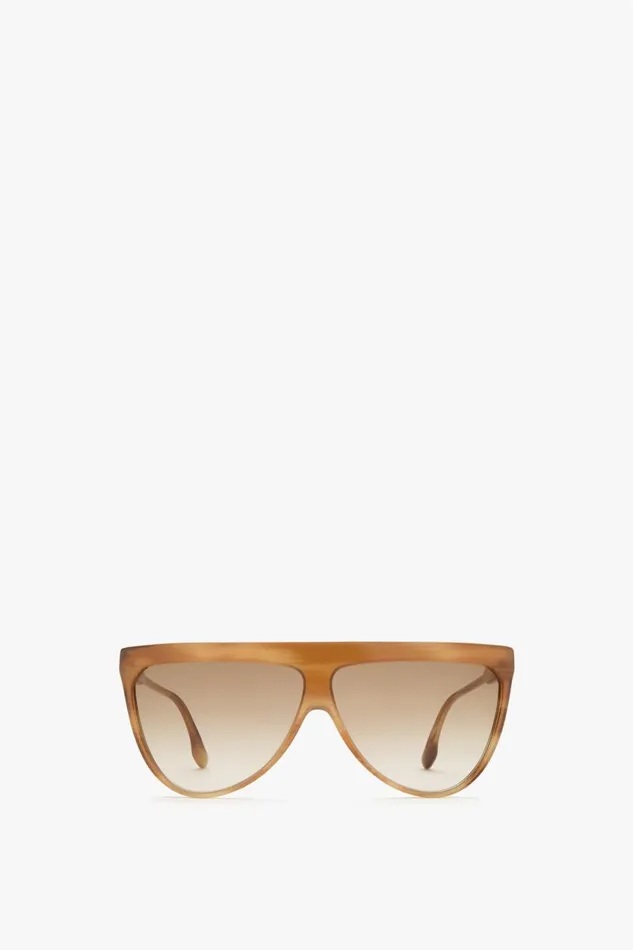 Sunglasses Women Victoria Beckham Classic Flat Top V Sunglasses In Honey Horn Sunglasses Women Victoria Beckham Classic Flat Top V Sunglasses In Honey Horn