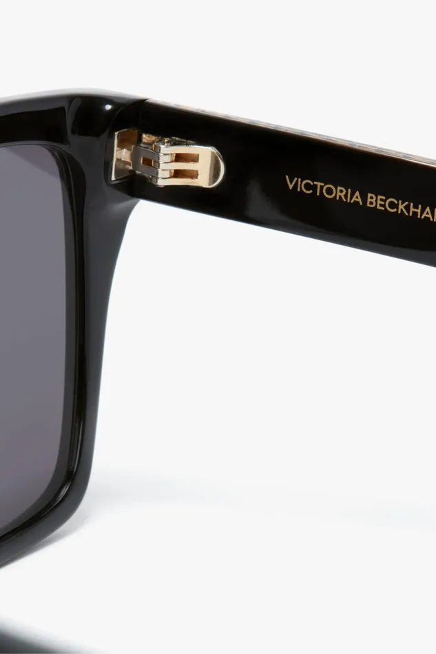 Sunglasses Women Victoria Beckham Layered Lens Visor Sunglasses In Black