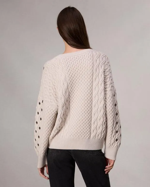 Sweaters and Sweatshirts Women Rag and Bone Kat CableKnit Sweater Ivory