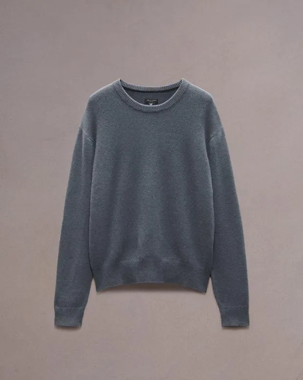 Sweaters Men Rag and Bone Downing Cashmere Sweater Shark Blue