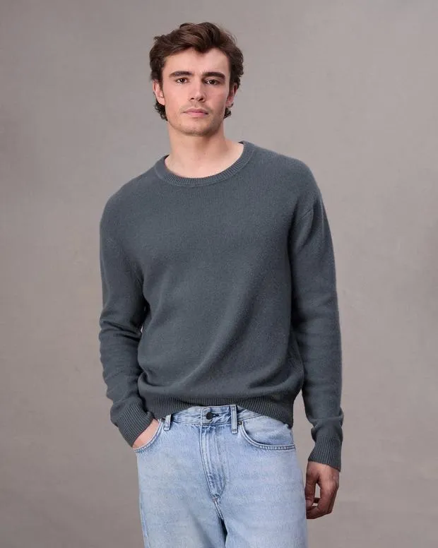 Sweaters Men Rag and Bone Downing Cashmere Sweater Shark Blue