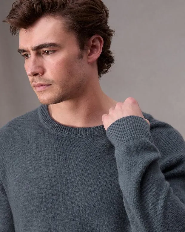 Sweaters Men Rag and Bone Downing Cashmere Sweater Shark Blue