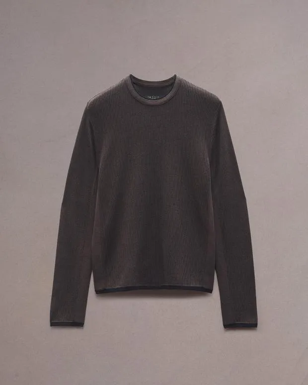 Sweaters Men Rag and Bone Harvey Crewneck Sweater Slate Brown