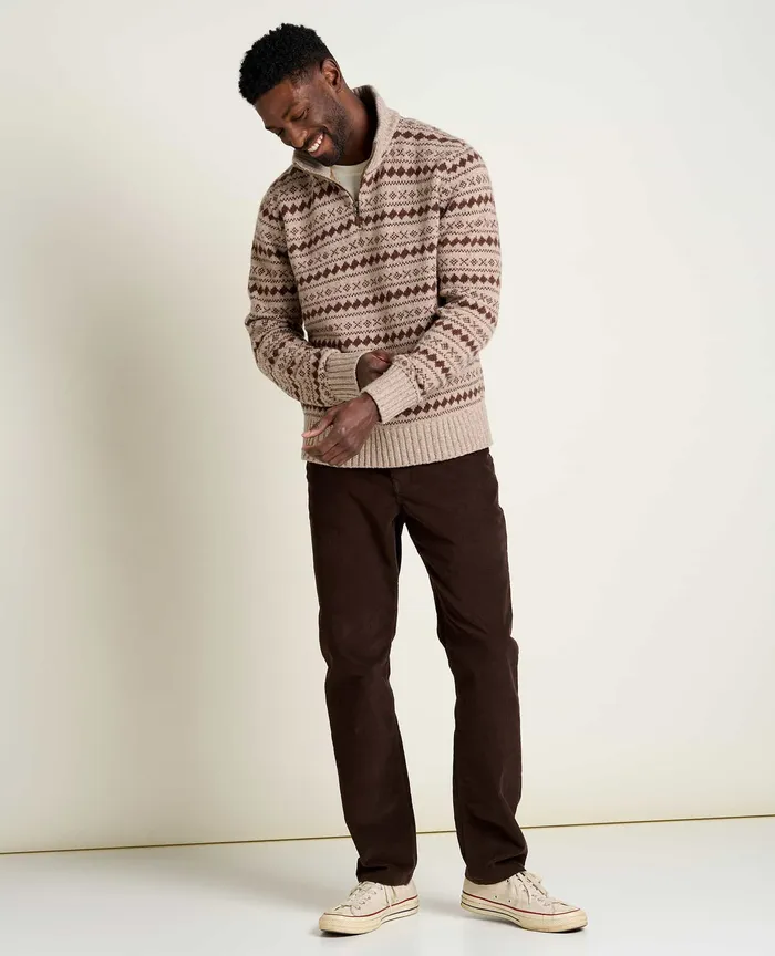 Sweaters ToadandCo Men8217s Men8217s Wilde 14 Zip Sweater Honey Brown