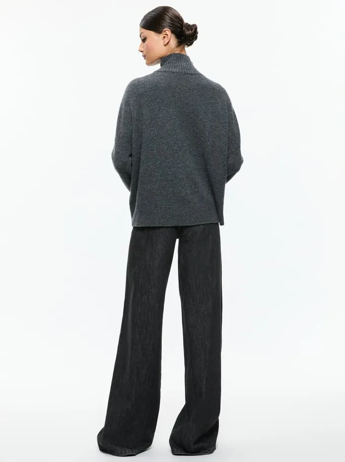 Sweaters Women Alice Olivia Barbra Turtleneck Charcoal Heather