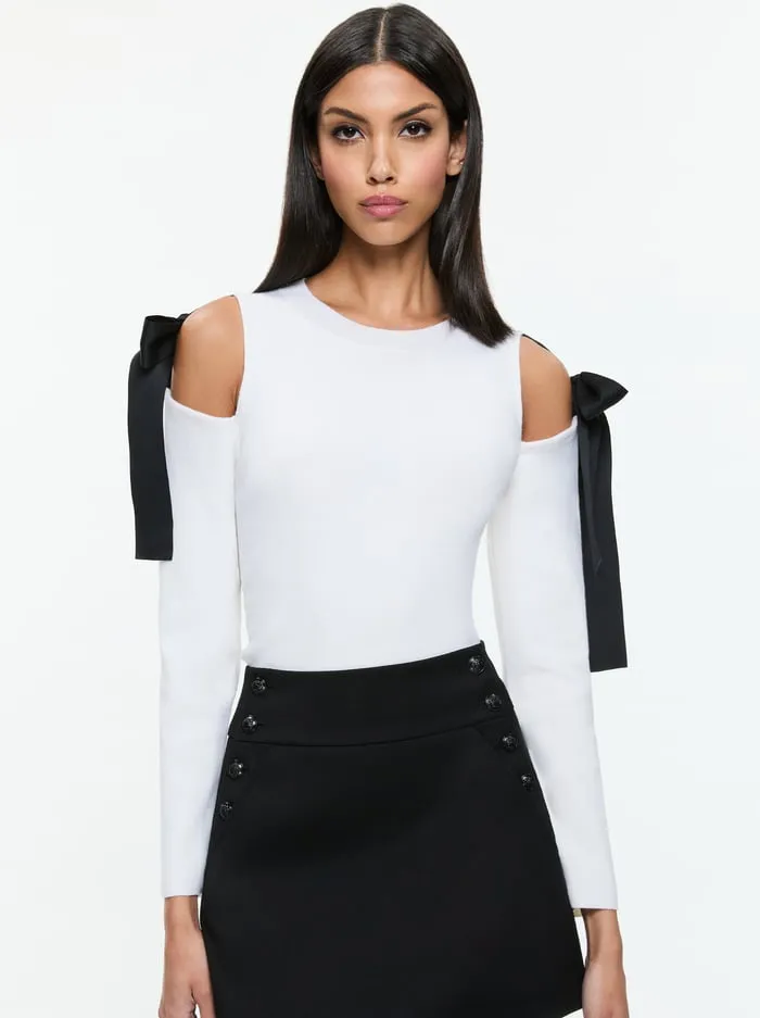Sweaters Women Alice Olivia Dara Pullover Ecrublack