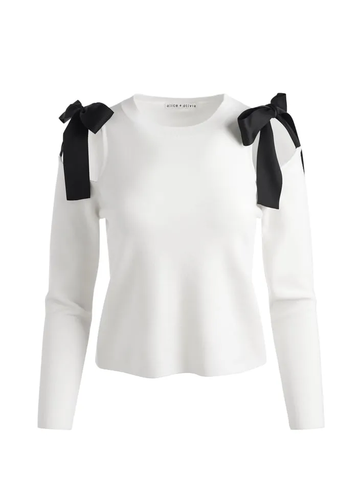 Sweaters Women Alice Olivia Dara Pullover Ecrublack