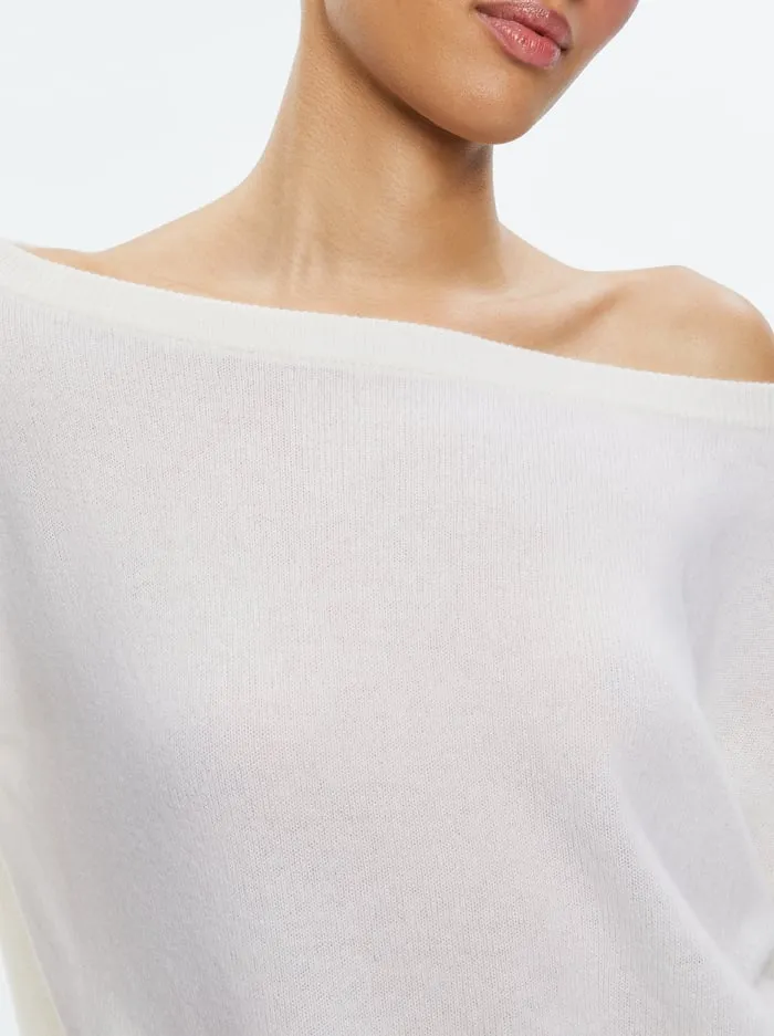 Sweaters Women Alice Olivia Marg Cashmere Slouchy Pullover Ecru