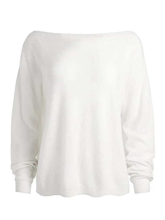 Sweaters Women Alice Olivia Marg Cashmere Slouchy Pullover Ecru