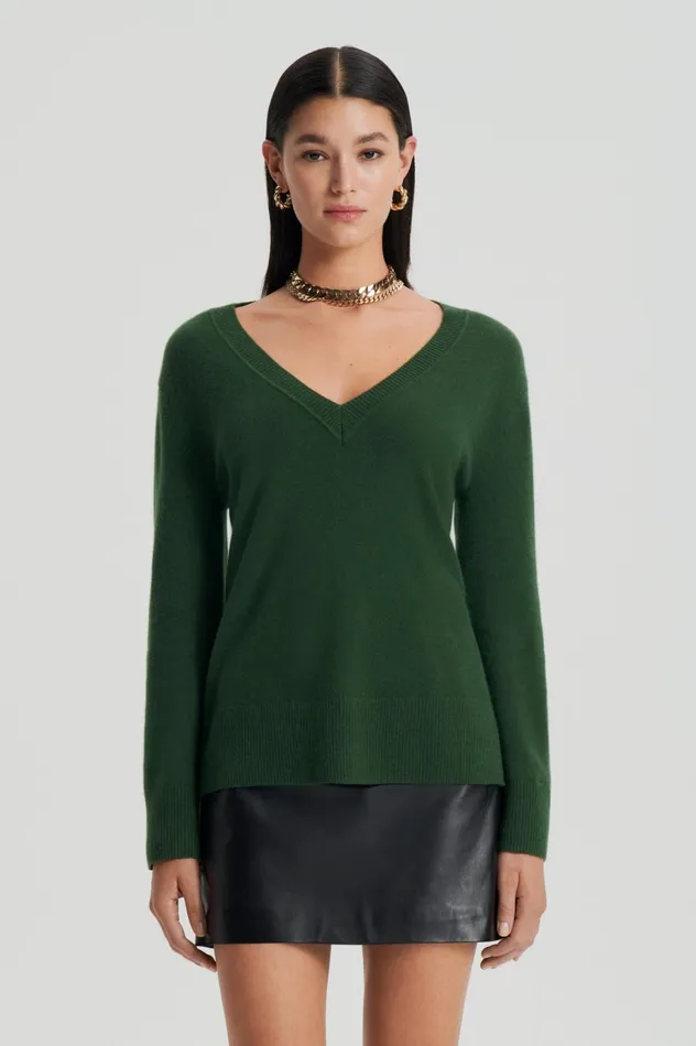 Sweaters Women Scanlan Theodore CASHMERE V Cypress Sweaters Women Scanlan Theodore CASHMERE V Cypress