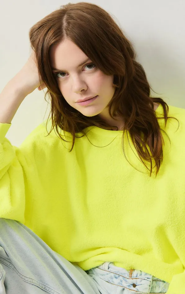 Sweatshirt Bobypark Neon Yellow Women American Vintage Sweatshirts Sweatshirt Bobypark Neon Yellow Women American Vintage Sweatshirts