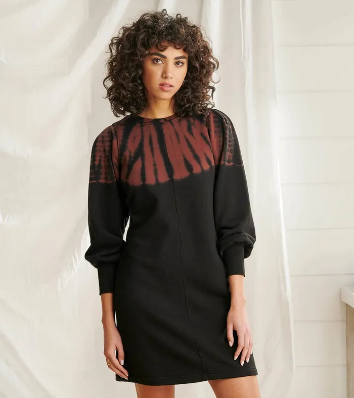Sweatshirt Dress 8211 Caviar Storm Tie Dye Hatley