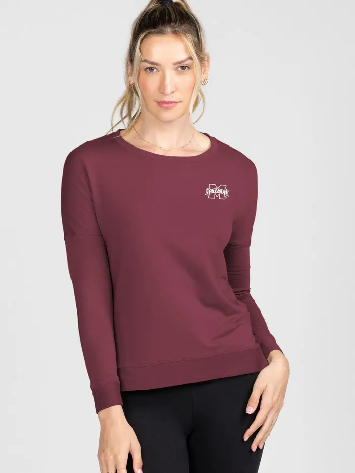 Sweatshirts Hoodies Women Tasc Performance Riverwalk Sweatshirt 8211 Mississippi State