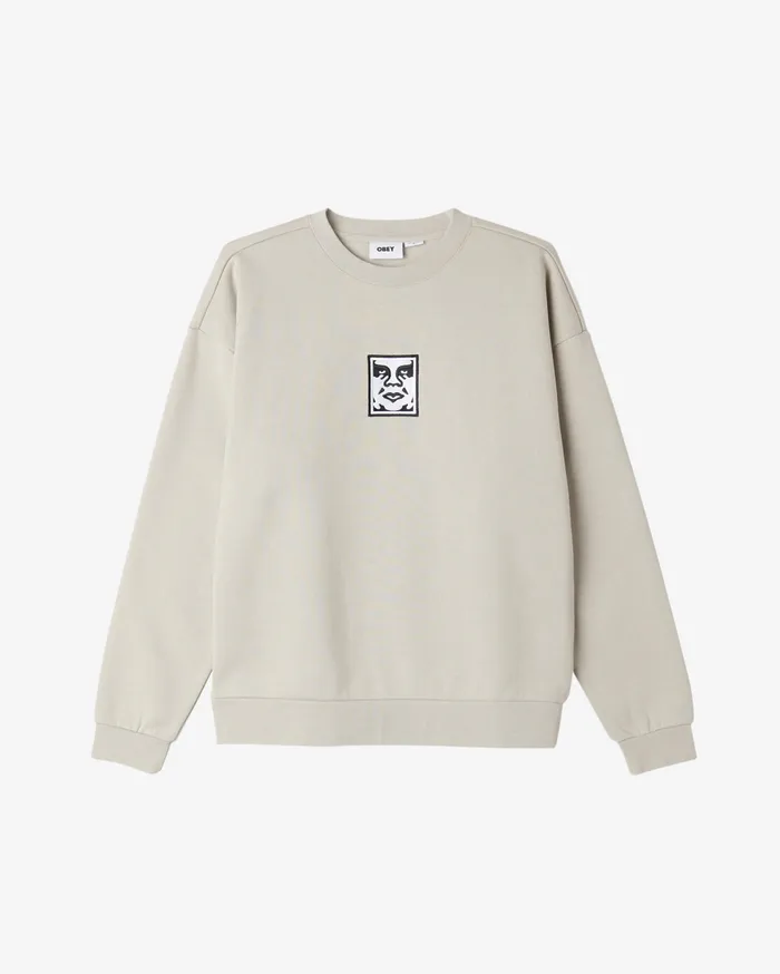 SWEATSHIRTS ICON CREWNECK Silver Grey OBEY Clothing Men